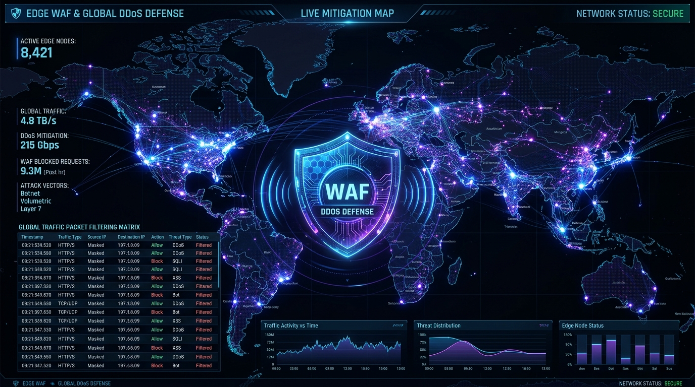 Edge WAF & DDoS Defense Hardening